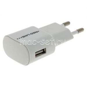 Сетевое зарядное устройство 1xUSB 1000mA Red Line Lite TC-1A (белое)