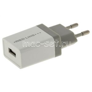 Сетевое зарядное устройство 1xUSB 1000mA Red Line Lux Z1 Fast Charger (белое)