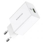 Сетевое зарядное устройство 1xUSB 2400mA Borofone BA21A Long Journey QC3.0 (белое)