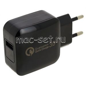 Сетевое зарядное устройство 1xUSB 2400mA Red Line NQC-4 (черное)