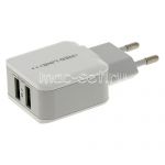 Сетевое зарядное устройство 2xUSB 2400mA Red Line Superior Y2 (белое)