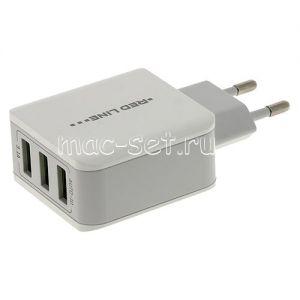 Сетевое зарядное устройство 3xUSB 3100mA Red Line Superior Y3 (белое)