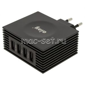 Сетевое зарядное устройство 4xUSB 4200mA Ainy EA-034H (черное)