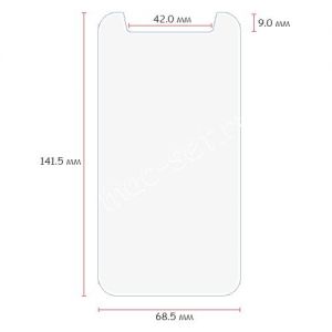 Защитное стекло универсальное 5.3" [141.5 х 68.5 мм] (5.3 дюйма)