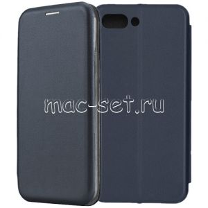 Чехол-книжка кожаный для Huawei Honor 10 (синий) Fashion Case