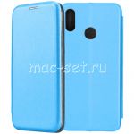 Чехол-книжка кожаный для Huawei Honor 10 Lite (голубой) Fashion Case