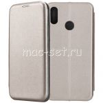 Чехол-книжка кожаный для Huawei Honor 10 Lite (серый) Fashion Case