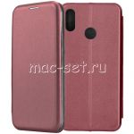 Чехол-книжка кожаный для Huawei Honor 10 Lite (темно-красный) Fashion Case