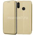 Чехол-книжка кожаный для Huawei Honor 10 Lite (золотистый) Fashion Case