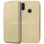 Чехол-книжка кожаный для Huawei Honor 10 Lite (золотистый) Fashion Case