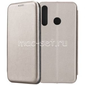 Чехол-книжка кожаный для Huawei Honor 10i (серый) Fashion Case