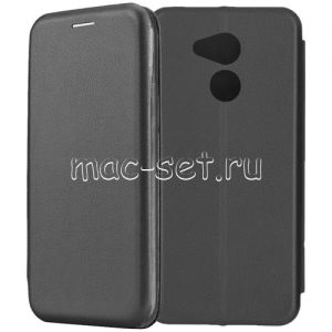 Чехол-книжка кожаный для Huawei Honor 6C (черный) Fashion Case