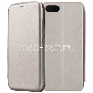 Чехол-книжка кожаный для Huawei Honor 7S (серый) Fashion Case