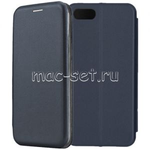 Чехол-книжка кожаный для Huawei Honor 7S (синий) Fashion Case