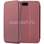 Чехол-книжка кожаный для Huawei Honor 7S (темно-красный) Fashion Case