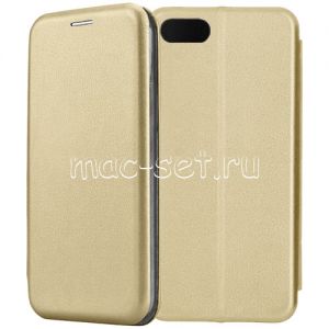 Чехол-книжка кожаный для Huawei Honor 7S (золотистый) Fashion Case