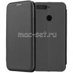 Чехол-книжка кожаный для Huawei Honor 7A Pro (черный) Fashion Case