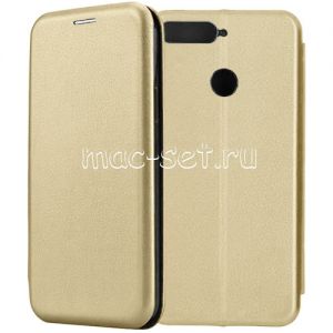 Чехол-книжка кожаный для Huawei Honor 7A Pro (золотистый) Fashion Case