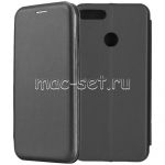 Чехол-книжка кожаный для Huawei Honor 7X (черный) Fashion Case