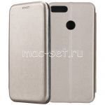 Чехол-книжка кожаный для Huawei Honor 7X (серый) Fashion Case