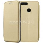 Чехол-книжка кожаный для Huawei Honor 7X (золотистый) Fashion Case
