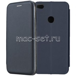 Чехол-книжка кожаный для Huawei Honor 8 Lite (синий) Fashion Case