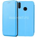 Чехол-книжка кожаный для Huawei Honor 8X (голубой) Fashion Case