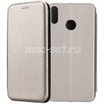 Чехол-книжка кожаный для Huawei Honor 8X (серый) Fashion Case