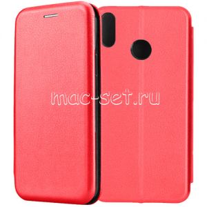 Чехол-книжка кожаный для Huawei Honor 8X (красный) Fashion Case