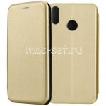 Чехол-книжка кожаный для Huawei Honor 8X (золотистый) Fashion Case