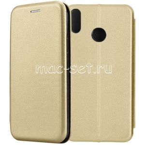 Чехол-книжка кожаный для Huawei Honor 8X (золотистый) Fashion Case
