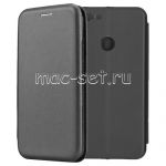 Чехол-книжка кожаный для Huawei Honor 9 Lite (черный) Fashion Case