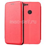 Чехол-книжка кожаный для Huawei Honor 9 Lite (красный) Fashion Case