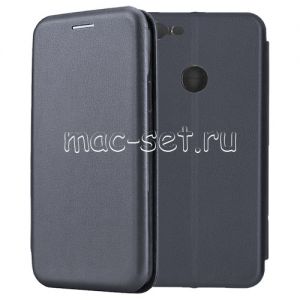 Чехол-книжка кожаный для Huawei Honor 9 Lite (синий) Fashion Case