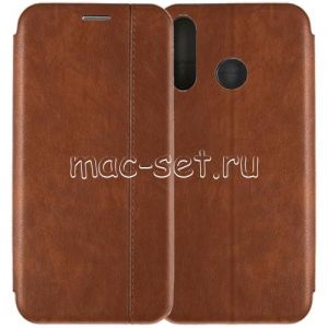 Чехол-книжка кожаный для Huawei P30 Lite (коричневый) Retro Case