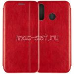 Чехол-книжка кожаный для Huawei P30 Lite (красный) Retro Case