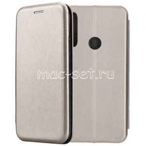 Чехол-книжка кожаный для Huawei P Smart Z (серый) Fashion Case