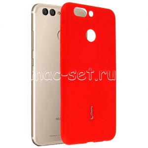 Чехол-накладка силиконовый для Huawei Nova 2 Plus (красный) Cherry