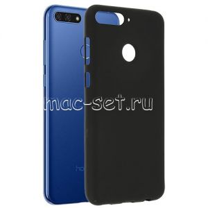 Чехол-накладка силиконовый для Huawei Honor 7C (черный 1.2мм)