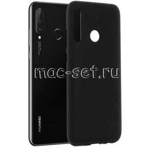 Чехол-накладка силиконовый для Huawei P30 Lite (черный 1.2мм)