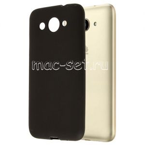 Чехол-накладка силиконовый для Huawei Y3 (2017) (черный 1.2мм)