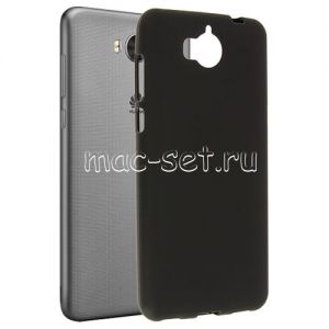 Чехол-накладка силиконовый для Huawei Y5 (2017) / Y6 (2017) (черный 1.2мм)