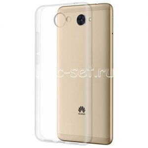 Чехол-накладка силиконовый для Huawei Y7 (2017) (прозрачный 1.0мм)