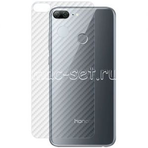 Защитная наклейка для Huawei Honor 9 Lite карбон [задняя] (прозрачная)