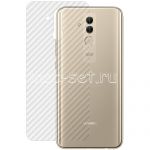 Защитная наклейка для Huawei Mate 20 Lite карбон [задняя] (прозрачная)