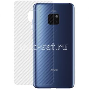 Защитная наклейка для Huawei Mate 20 карбон [задняя] (прозрачная)