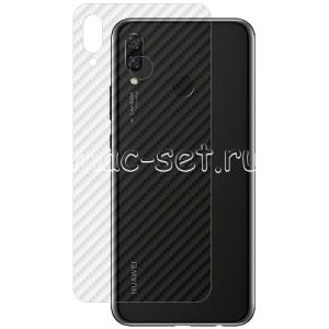 Защитная наклейка для Huawei Nova 3i карбон [задняя] (прозрачная)