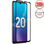 Защитное стекло 3D для Huawei Honor 20S / 20 Lite [изогнутое клеится на весь экран] Red Line (черное)