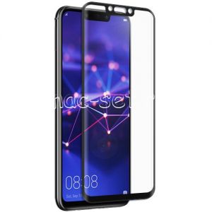 Защитное стекло 3D для Huawei Mate 20 Lite [изогнутое на весь экран] (черное)