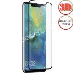 Защитное стекло 3D для Huawei Mate 20 Pro [изогнутое клеится на весь экран] Red Line (черное)